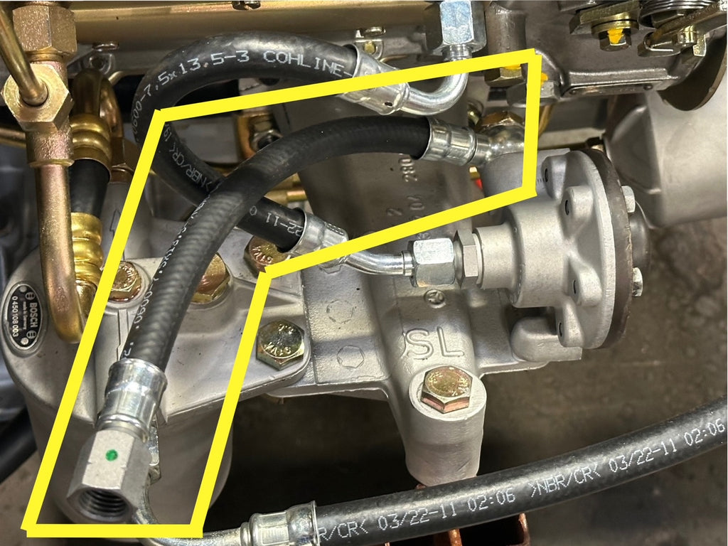 B205-105B - Injection Pump Feed hose (female/banjo)