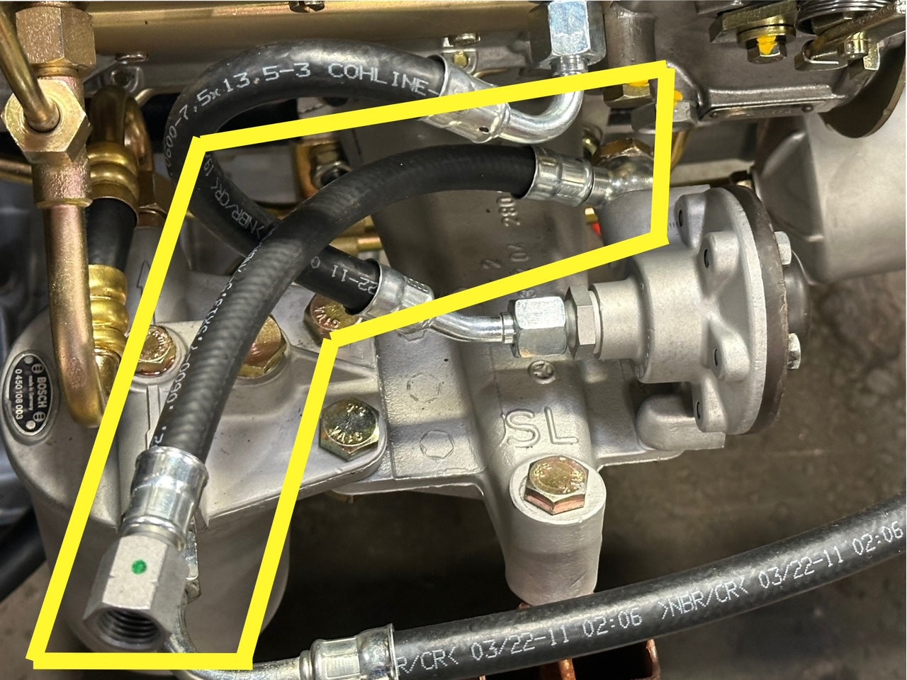 B205-105B - Injection Pump Feed hose (female/banjo)