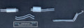 G231-003 - Late 250SL 280SL Exhaust System - Galvanized Steel