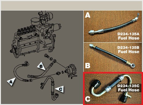 B205-105C - Injection Pump Feed "S" Hose