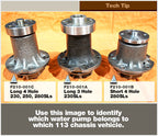 B207-003 - Water Pump 230SL 250SL 280SL (long 4 hole)