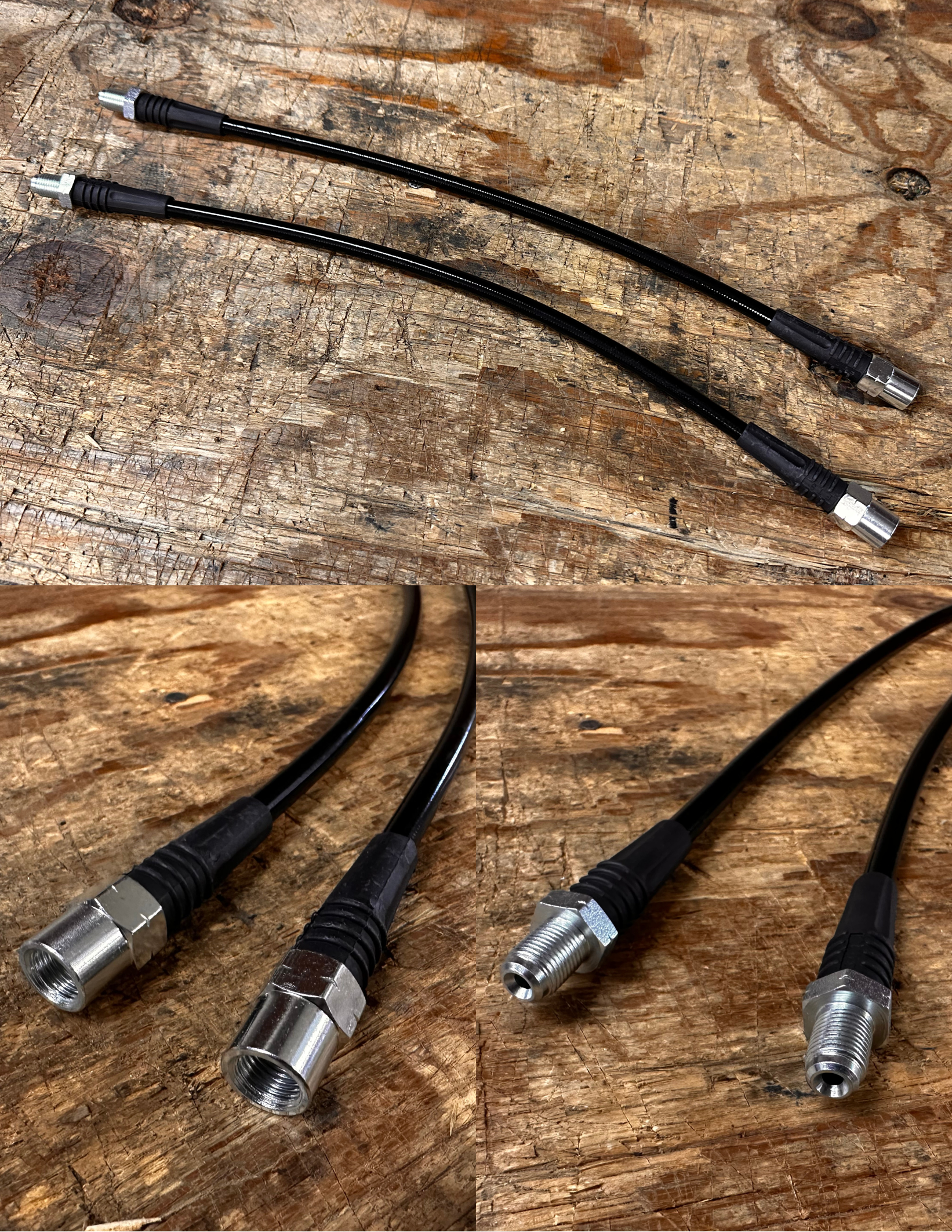 G128-047A - Bud's Stainless Steel Brake Hose Set Front