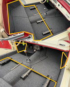 N141-201A  German Squareweave Carpet Set - Rear, Back, & Kick Panels