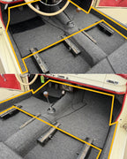 N141-201B  German Squareweave Carpet Set - Front (if no rubber mats)