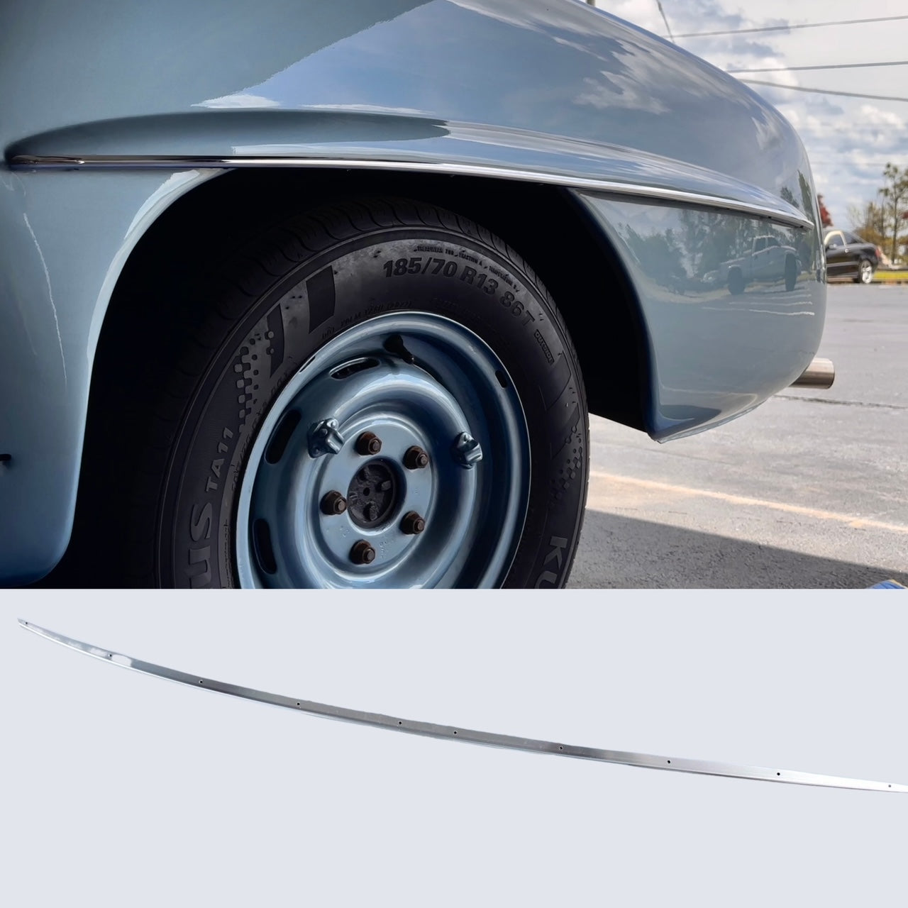 J143-052B - Rear Eyebrow Chrome Trim - OEM