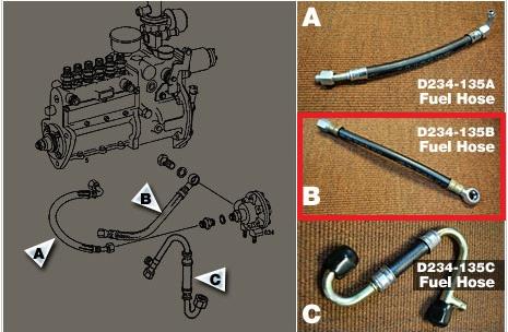 B205-105B - Injection Pump Feed hose (female/banjo)