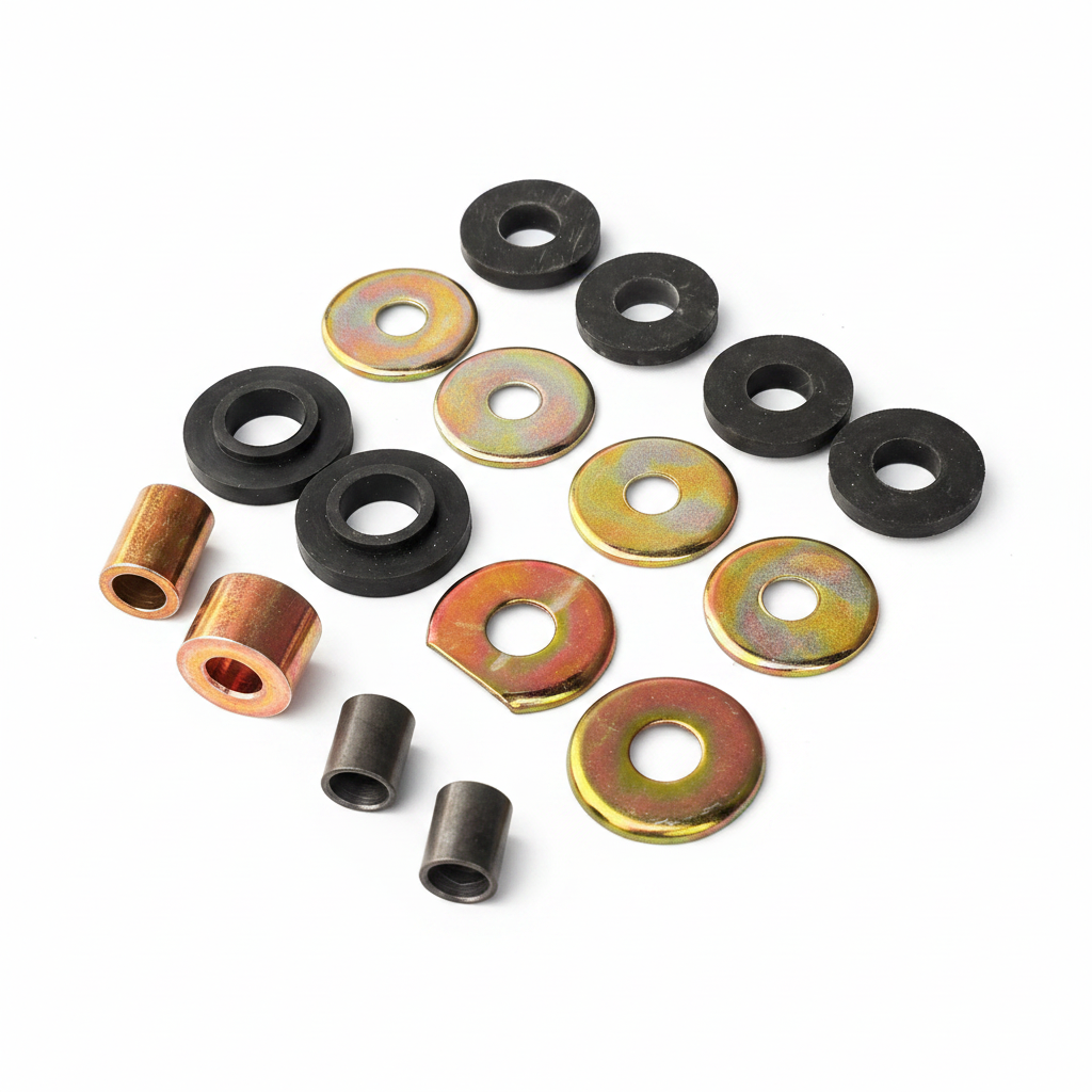 Hardware kit on white background