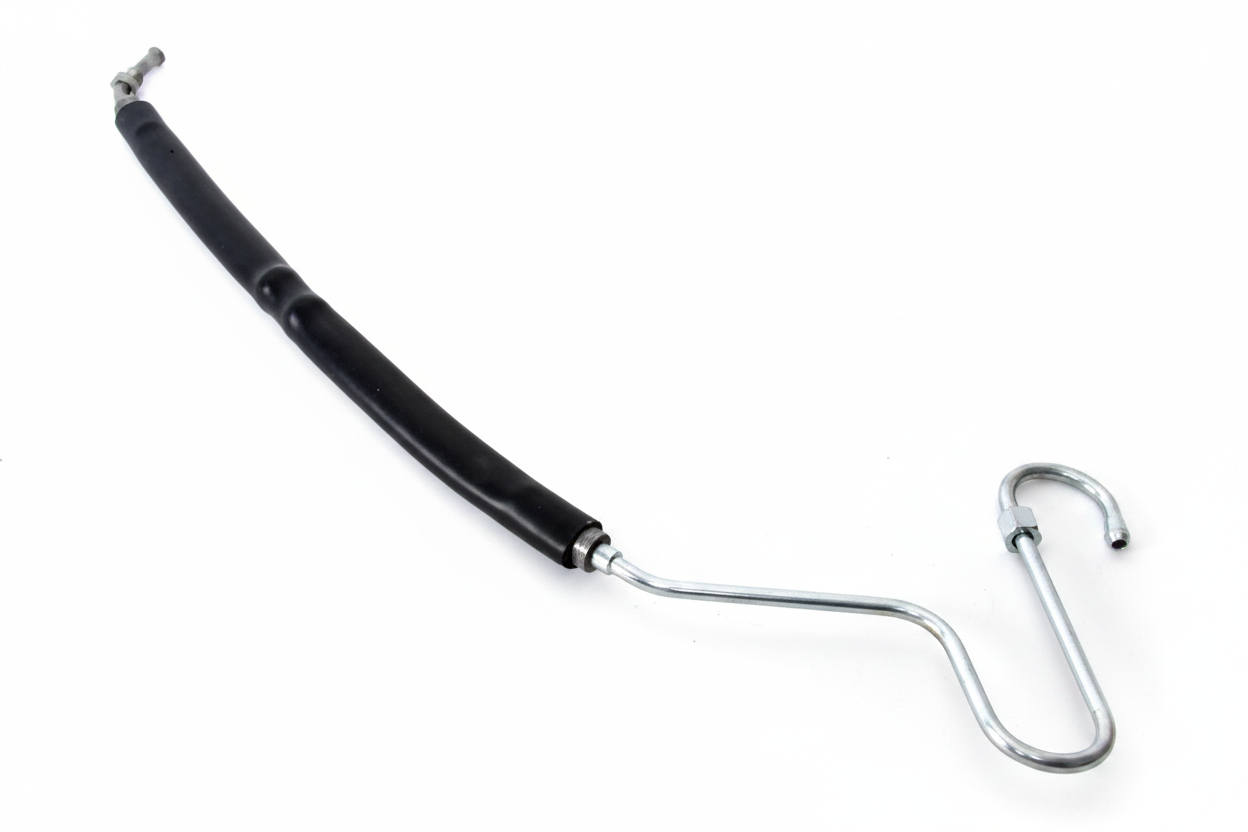 Hydraulic hose on white background